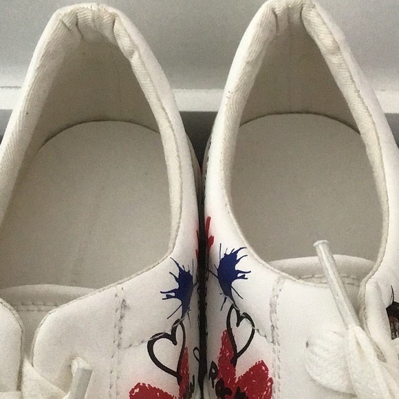 🆕 No Tags ZARA Graffiti Butterfly Lace Up Sneaker - Picture 11 of 12